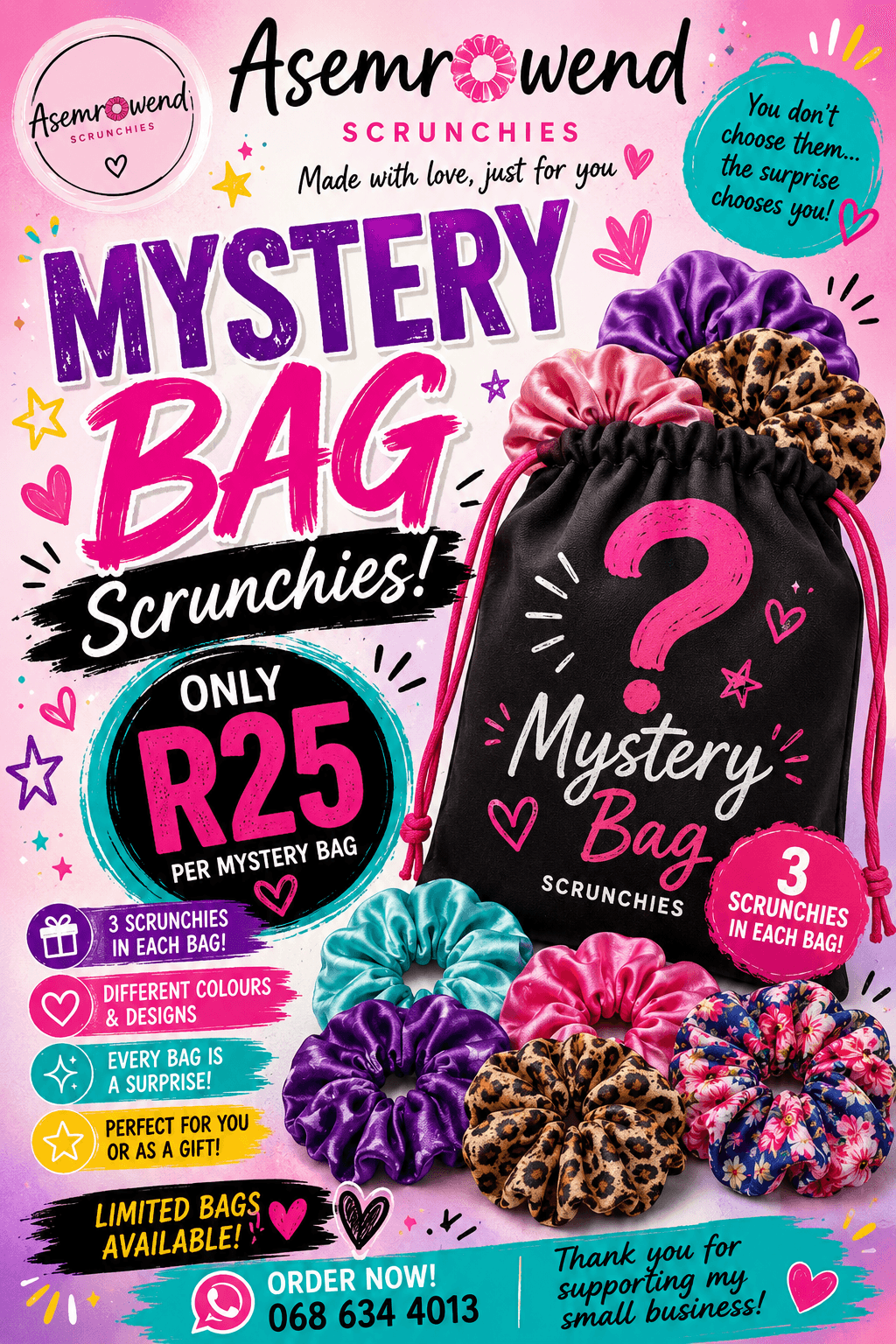 Mystery scrunchie bag
