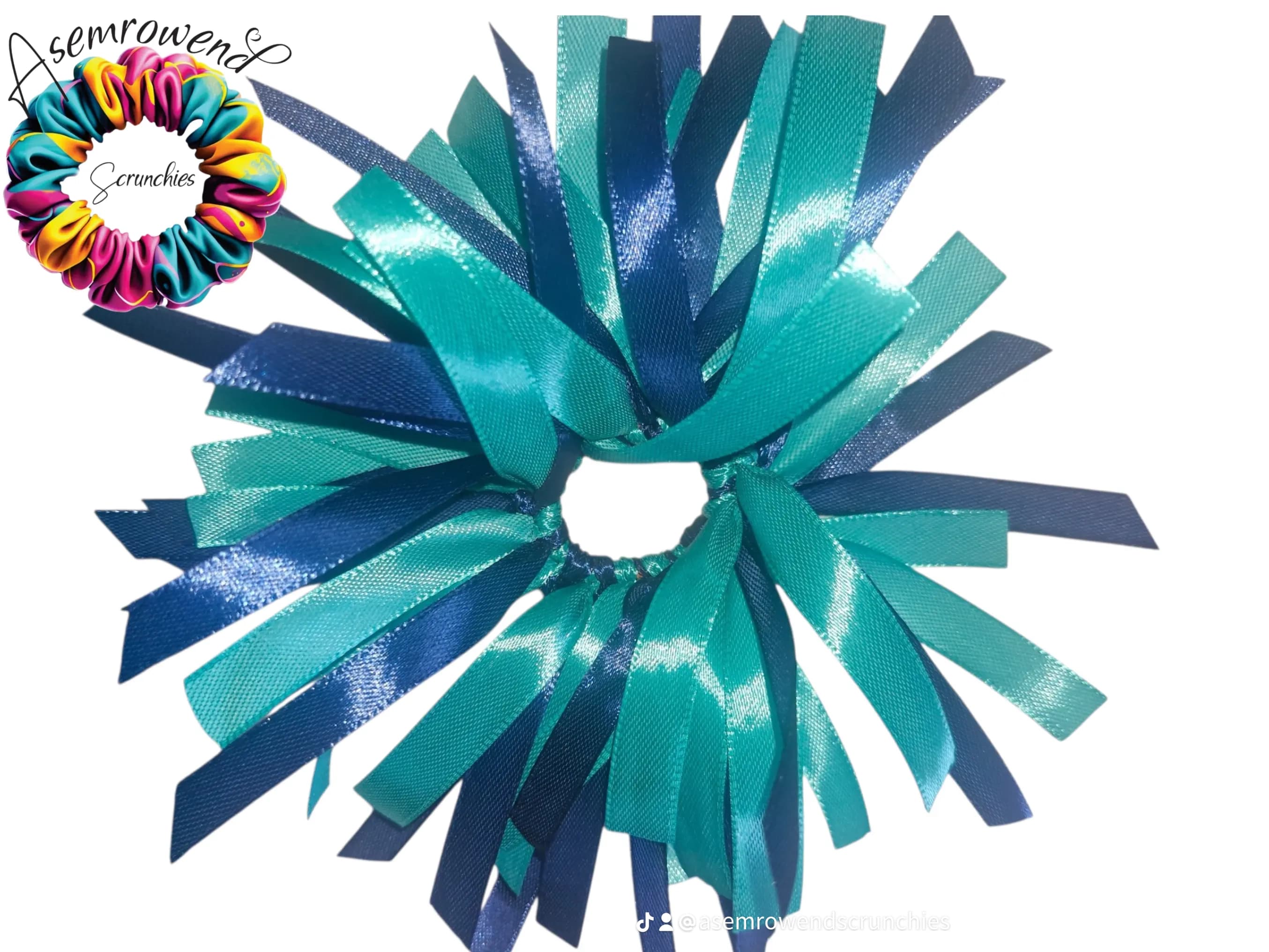 Turquoise green and navy